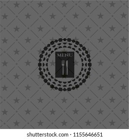 restaurant menu icon inside black badge