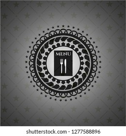 restaurant menu icon inside black badge