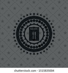 restaurant menu icon inside dark badge