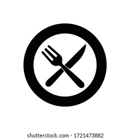 Restaurant menu icon isolated on white