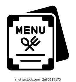 Icono de menú de restaurante Ilustración vectorial mixta