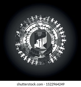restaurant menu icon on grey camo texture