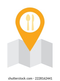 restaurant menu icon on white background