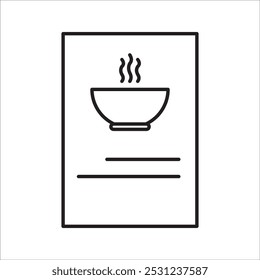 Restaurant menu icon outline vector