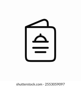 Vector de signo de icono de menú de restaurante