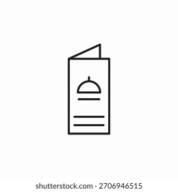 Vector de signo de icono de menú de restaurante