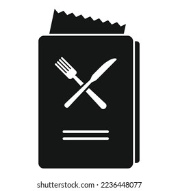 Restaurant menu icon simple vector. Food cafe. Dish eat