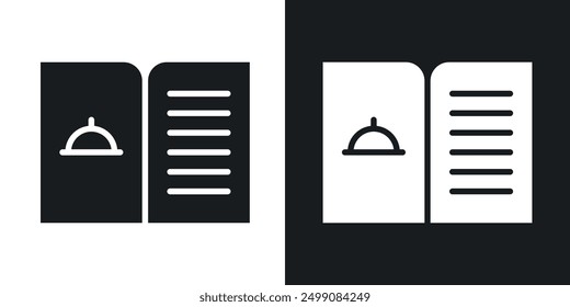 Restaurant menu icon in solid style