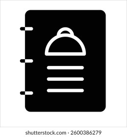 Restaurant Menu Icon in Solid Style