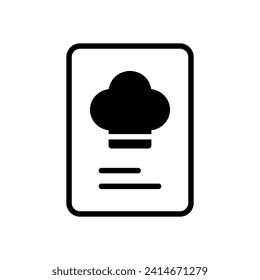 restaurant menu icon symbol vector template