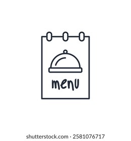 restaurant menu icon symbol vector sign isolated on white background illustration for graphic and web design