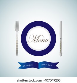 Restaurant menu icon, vector