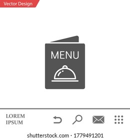 restaurant menu icon. Vector illustration EPS 10.