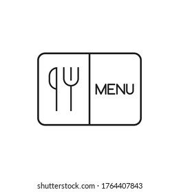 restaurant menu icon vector sign symbol