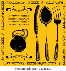 restaurant menu illustrations
