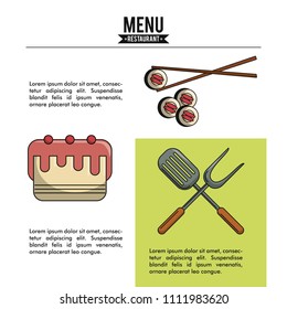 Restaurant menu infographic