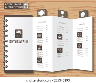 restaurant menu, infographics background and elements design. Can be used for  layout, banner, web design, cookbook, brochure template. Vector illustration