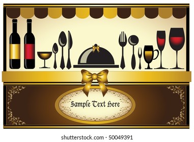 Restaurant Menu or Invitation Card in classic background design.