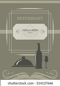 Restaurant menu. Label for design. Vector