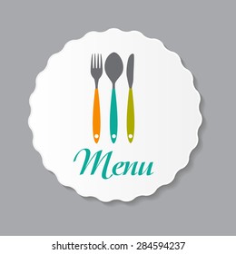 Restaurant Menu Label Template Vector Illustration EPS10