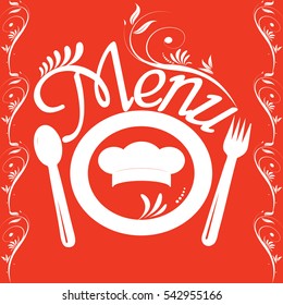 Restaurant menu. Lettering template for design. 