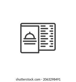 Restaurant menu line icon. linear style sign for mobile concept and web design. Cafe menu outline vector icon. Symbol, logo illustration. Vector graphics