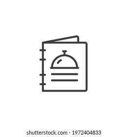 Restaurant menu line icon. Simple outline style. Booklet, food menu, menu, menu book, restaurant concept. Vector illustration isolated on white background. EPS 10