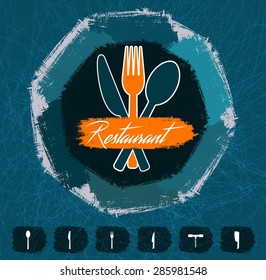 Restaurant Menu Logo Creative Design