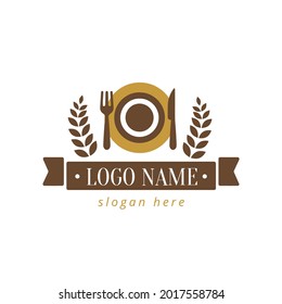 Restaurant menu logo design template