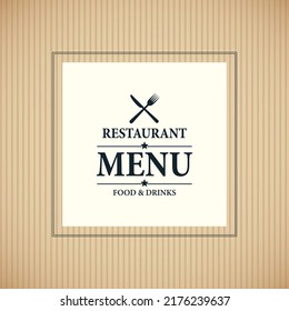 Restaurant menu on a retro concept design style. Vector illustration
