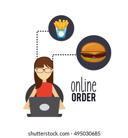 restaurant menu online order vector illustration design
