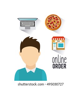 restaurant menu online order vector illustration design