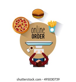 restaurant menu online order vector illustration design