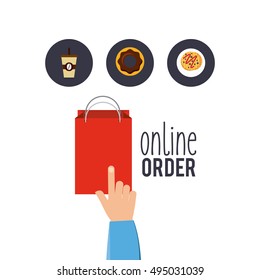 restaurant menu online order vector illustration design