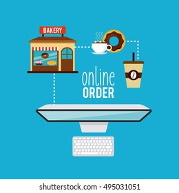 restaurant menu online order vector illustration design