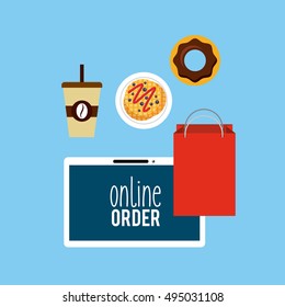 restaurant menu online order vector illustration design