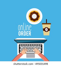restaurant menu online order vector illustration design