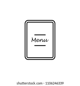 restaurant menu outline icon. Element of kitchen tools icon for mobile concept and web apps. Thin line restaurant menu outline icon can be used for web and mobile