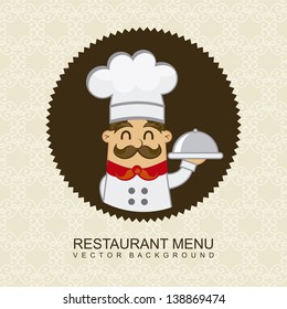 restaurant menu over beige background. vector illustration