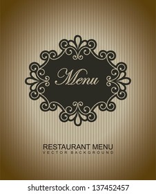 restaurant menu over brown background. vector illustration