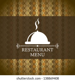 restaurant menu over brown background. vector illustration