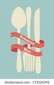 restaurant menu  over  dotted background vector illustration    