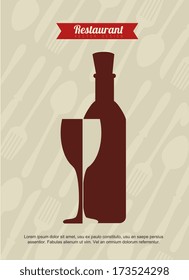 restaurant menu  over  gray background vector illustration    
