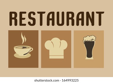 restaurant menu over pink background vector illustration 