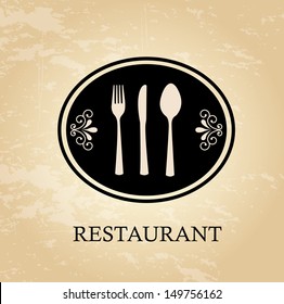 restaurant menu over vintage background vector illustration   