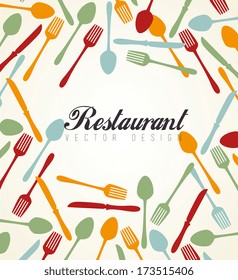 restaurant menu  over white  background vector illustration    
