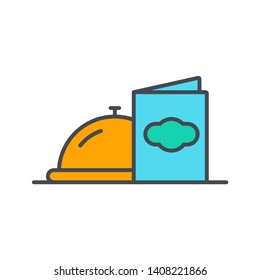Restaurant menu paper vector icon