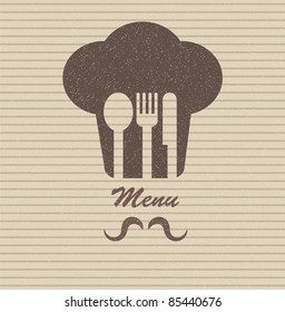 restaurant menu retro poster