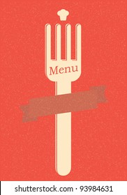 restaurant menu retro poster