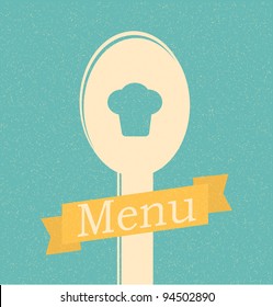 restaurant menu retro poster